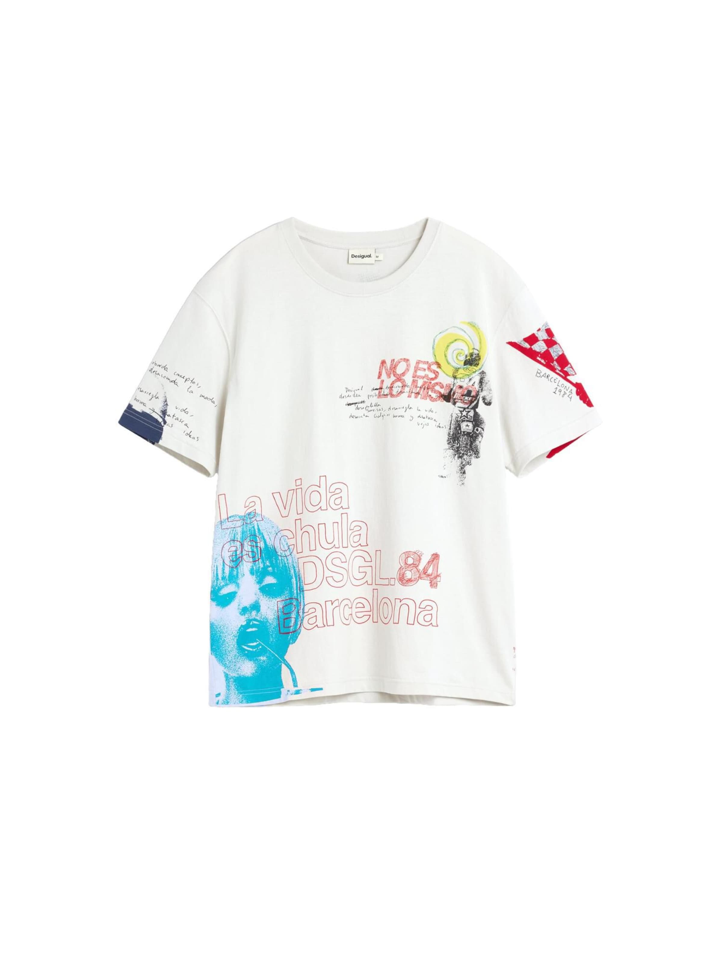 Tricou de la Desigual pe alb: față