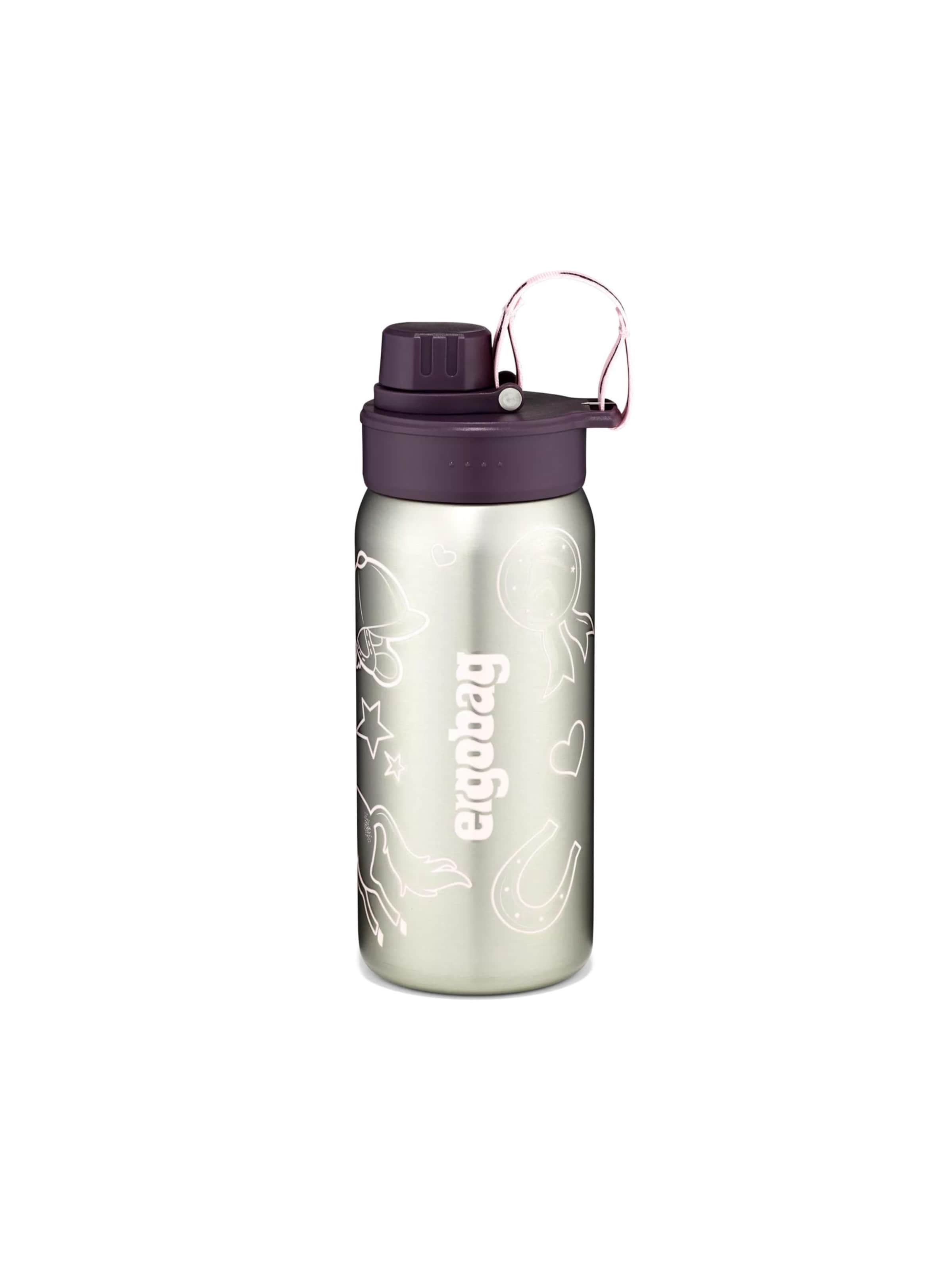 ergobag Drinking Bottle 'Trinkflasche Edelstahl Trinkflasche' in Purple: front