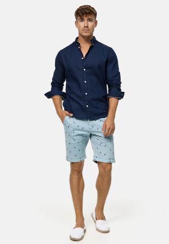 INDICODE JEANS Regular Trousers 'Elisa' in Blue