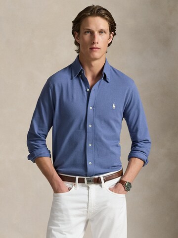 Polo Ralph Lauren Средняя посадка Рубашка в Синий: спереди