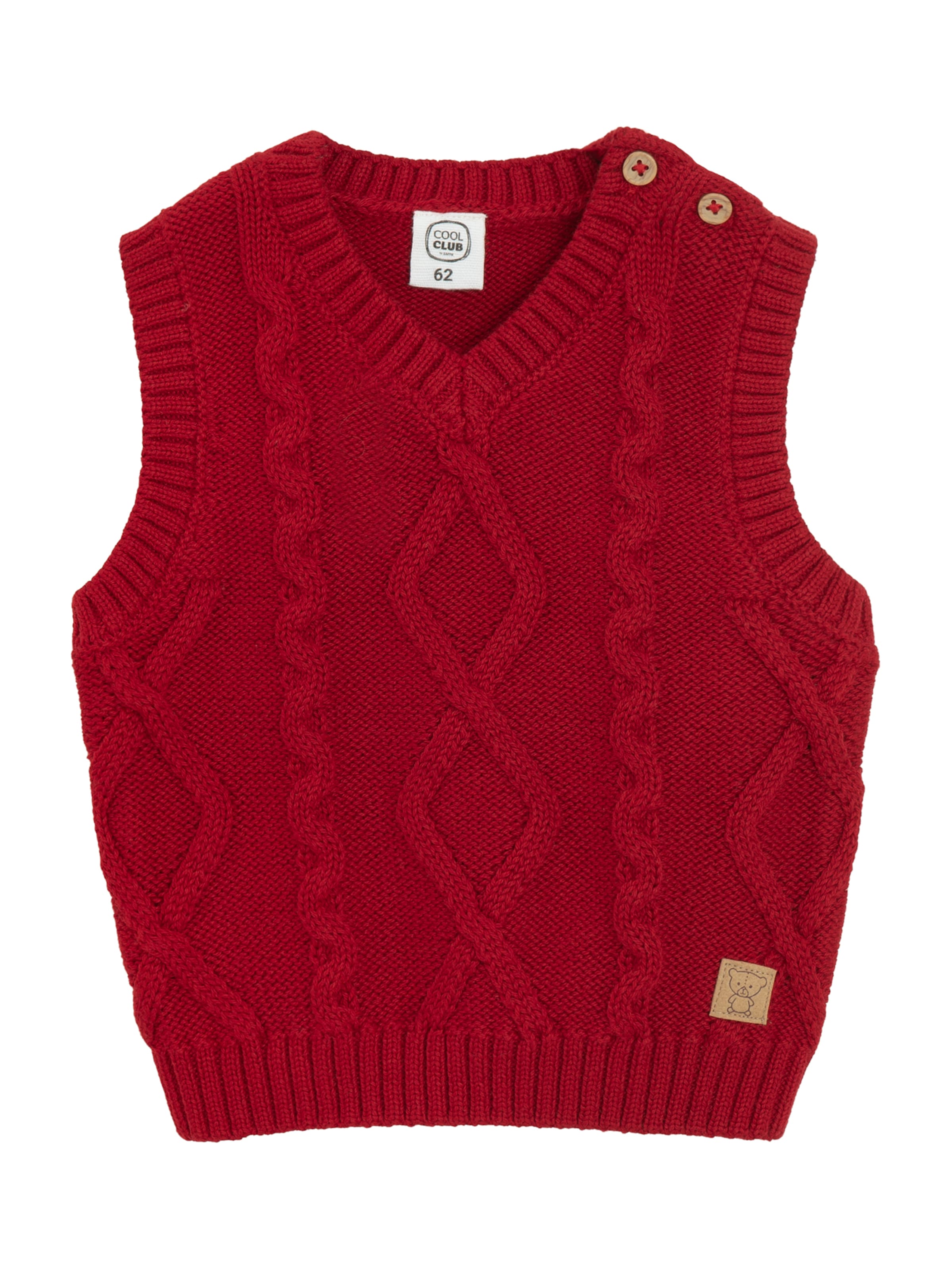 Cool Club Vest, värv punane: eest vaates