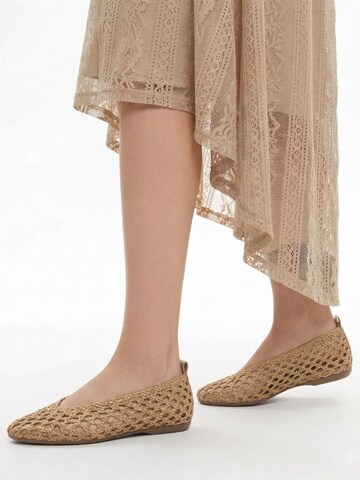 Wonders Ballerina 'CH-1005-PLATINO' in Gold
