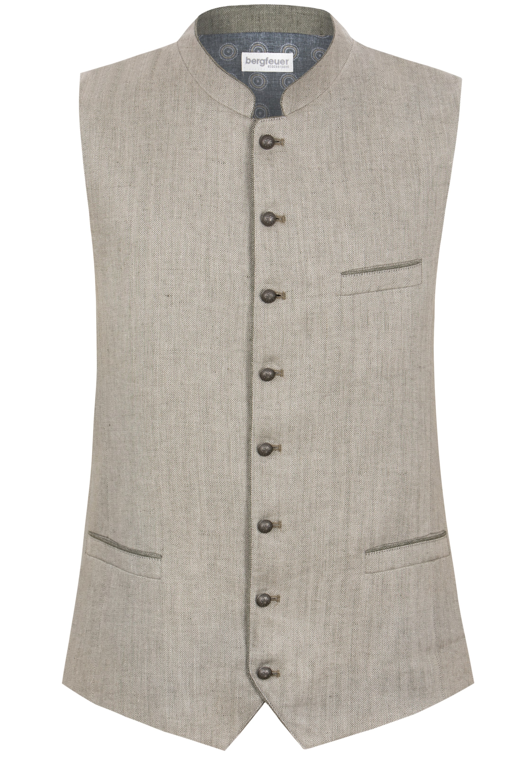 STOCKERPOINT Trachtenweste 'Lucio' in Beige: Vorderseite