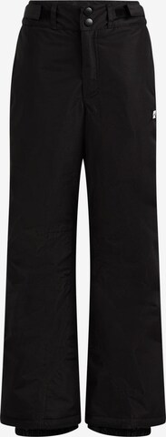 WE Fashion Regular Athletic Pants in Black: front