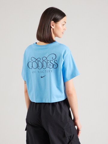 Nike Sportswear Тениска в синьо: отпред