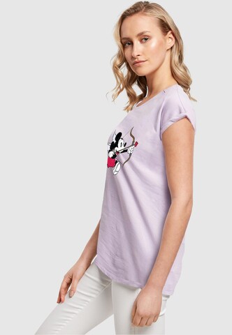 ABSOLUTE CULT T-Shirt 'Mickey Mouse - Love Cherub' in Lila