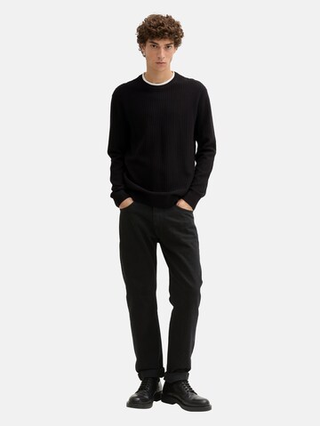 TOM TAILOR DENIM Pullover in Schwarz