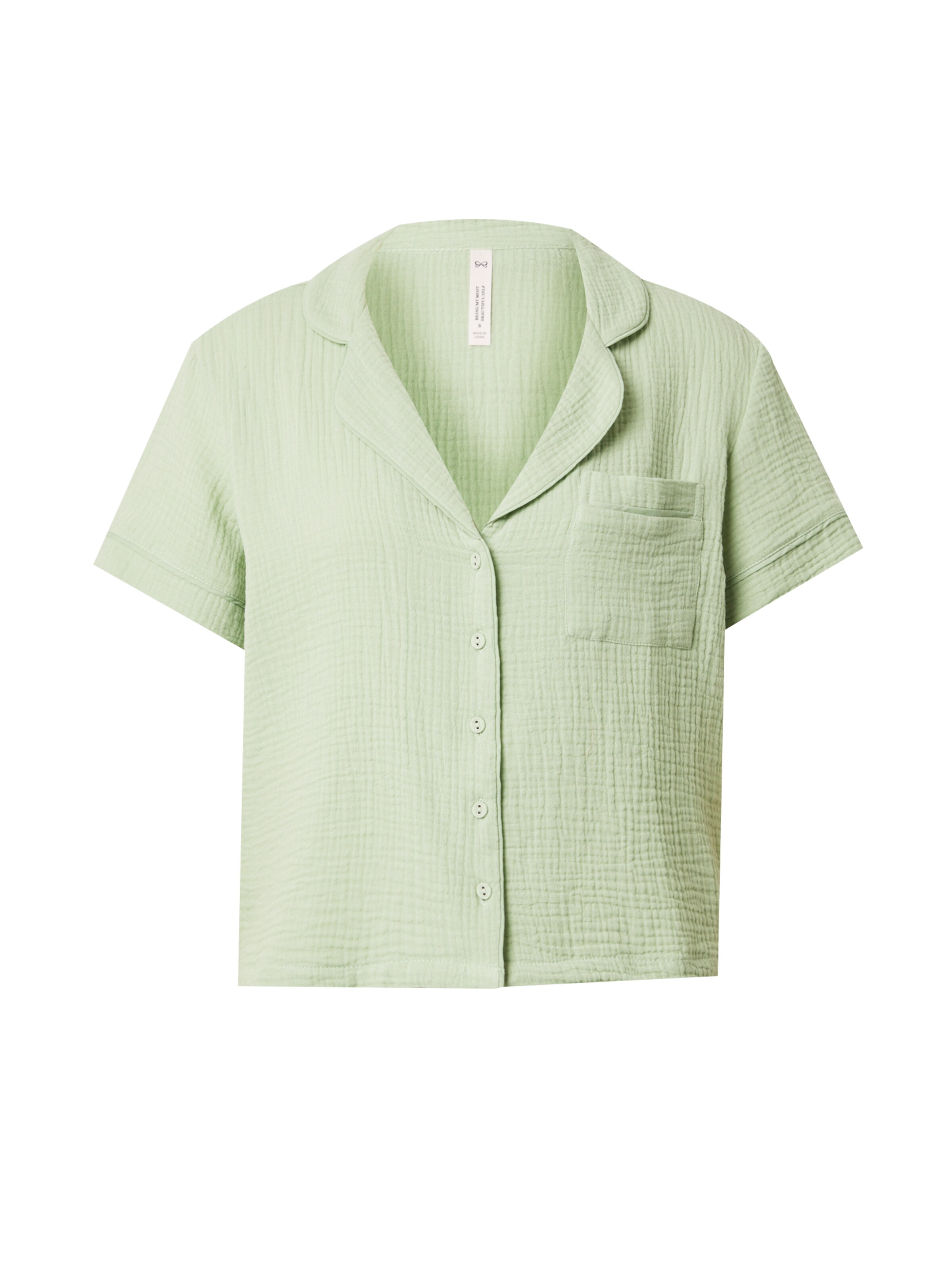 Hunkemöller Tričko na spaní – zelená: přední strana