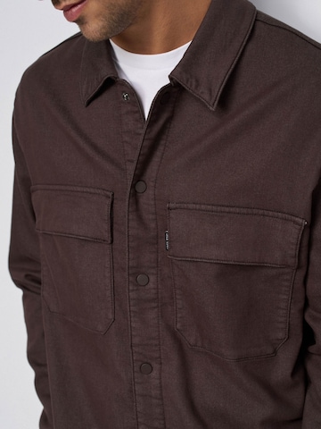 Salsa Jeans Regular fit Traditional Button Up Shirt in Brown