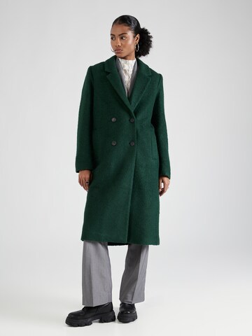 Monki Between-Seasons Coat in Green: front