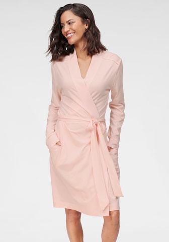 SCHIESSER Dressing Gown in Pink: front
