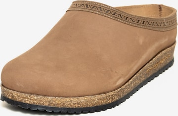 Stegmann Clogs 'Lederhausschuh Leder Clog Stegmann' in Braun: Vorderseite