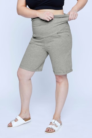 Ulla Popken Regular Pants in Grey: front
