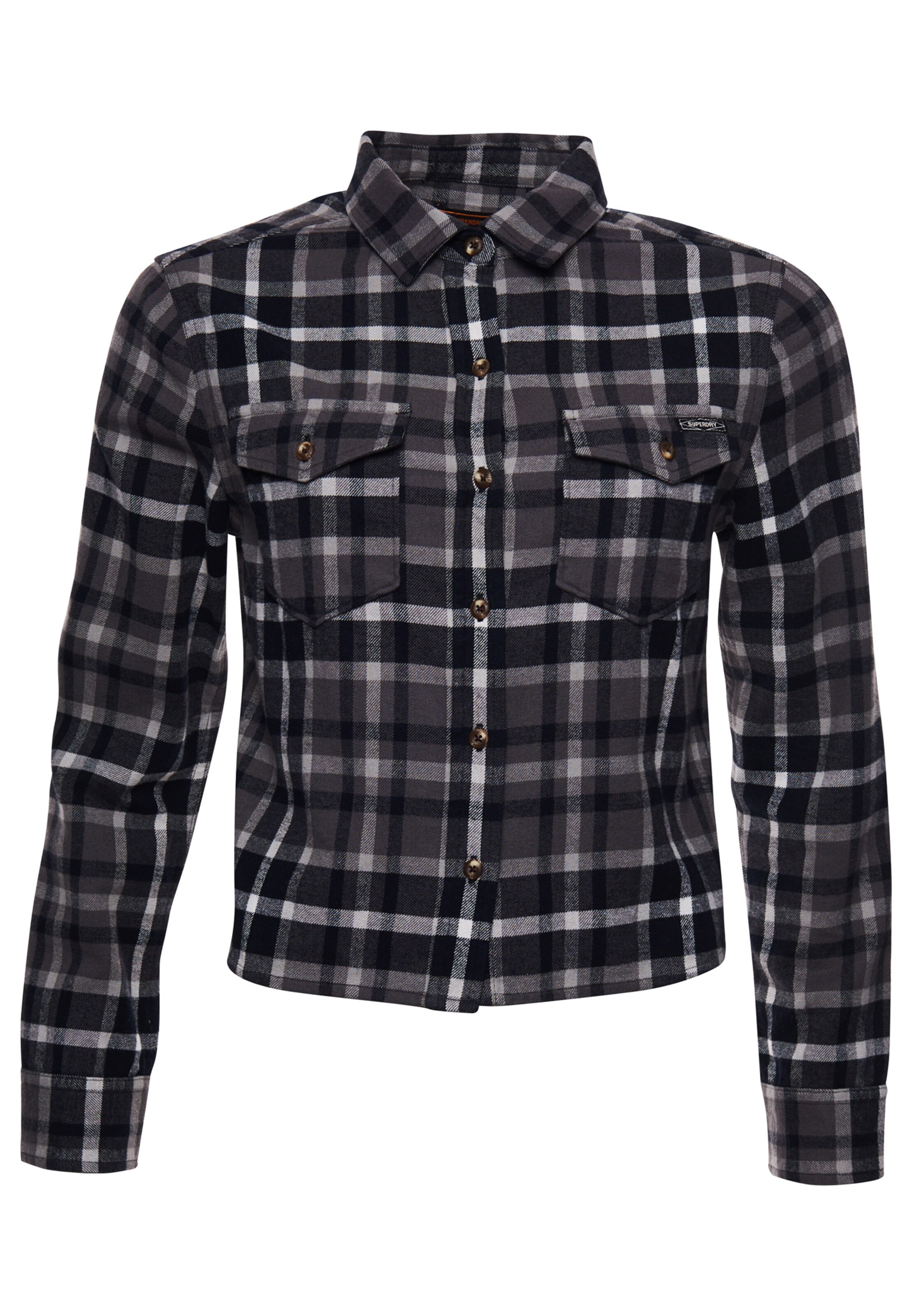 Frauen Große Größen Superdry Bluse in Blau - FK31950 Frauen Große Größen Superdry Bluse in Blau - FK31950
