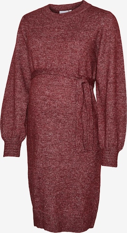 MAMALICIOUS Gebreide jurk 'Newanne' in Rood: voorkant