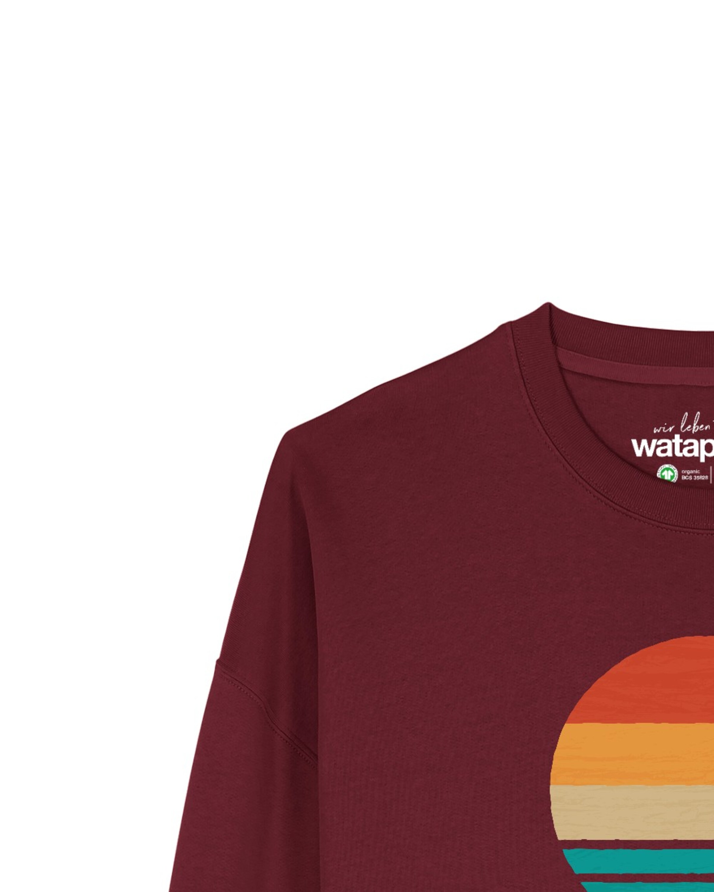 Sweat-shirt 'Retro Sunset Ocean' Watapparel en rouge