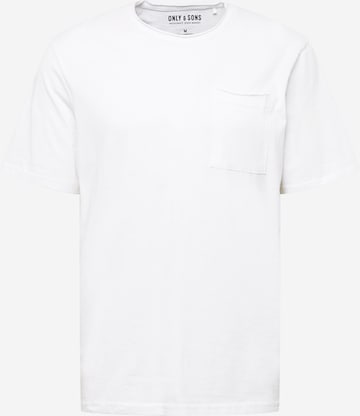 T-Shirt 'Roy' Only & Sons en blanc : devant