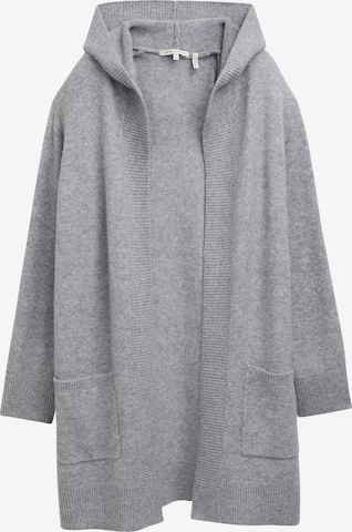 TOM TAILOR DENIM Strickjacke in Grau: Vorderseite