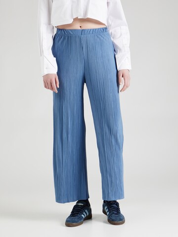 VILA Wide leg Broek 'PLISA' in Blauw: voorkant