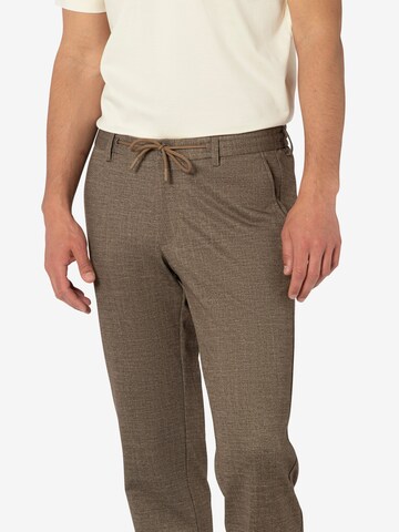 Coupe slim Pantalon 'SEGESTA' BENVENUTO en marron