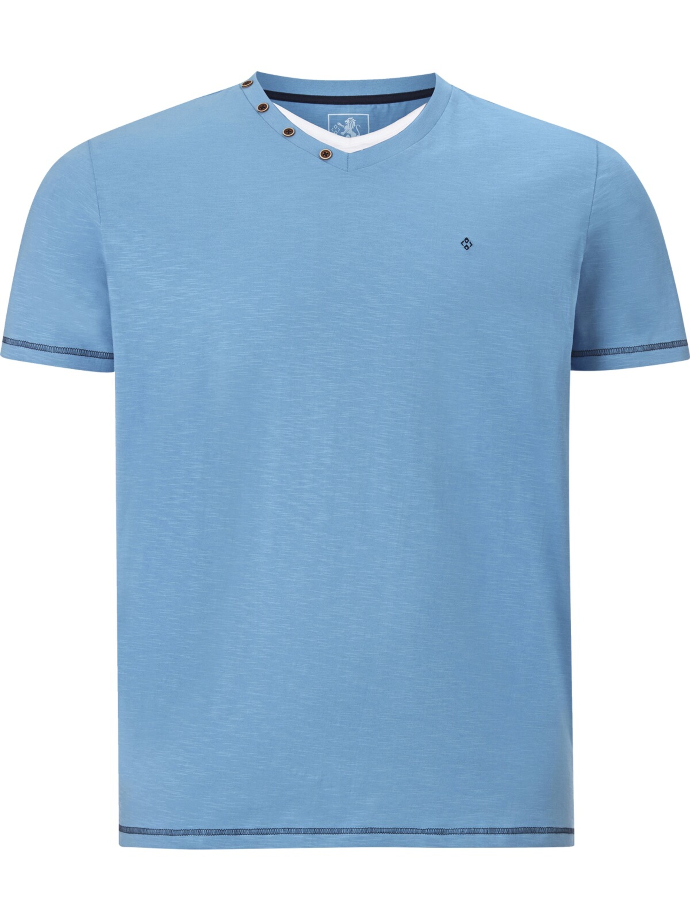 Charles Colby T-Shirt 'Earl Kendrayk' in Blau: Vorderseite