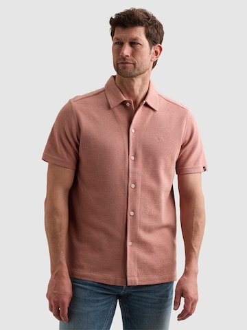 PME Legend Overhemd 'Shirt with short sleeves in interlock jersey' in Roze: voorkant