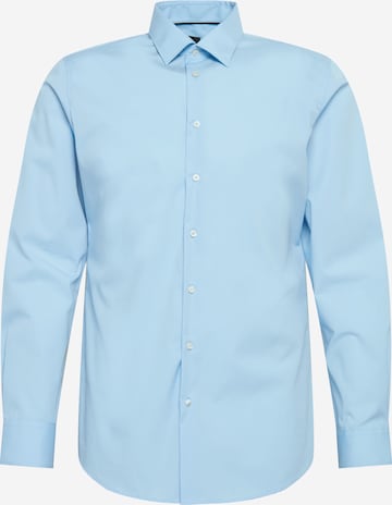 s.Oliver BLACK LABEL Slim fit Button Up Shirt in Blue: front