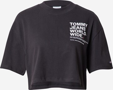 Tommy Jeans - Camisa 'WORLDWIDE' em preto: frente
