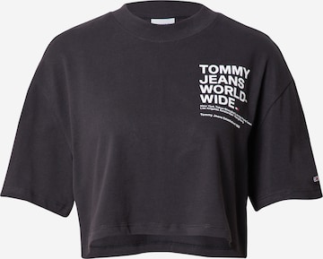 Tricou 'WORLDWIDE' de la Tommy Jeans pe negru: față