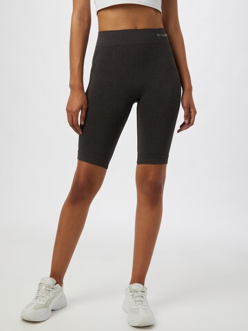 Skinny Pantalon de sport 'Ci' Hummel en noir : devant