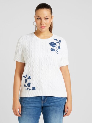 Lauren Ralph Lauren Plus Pullover in Weiß: predná strana