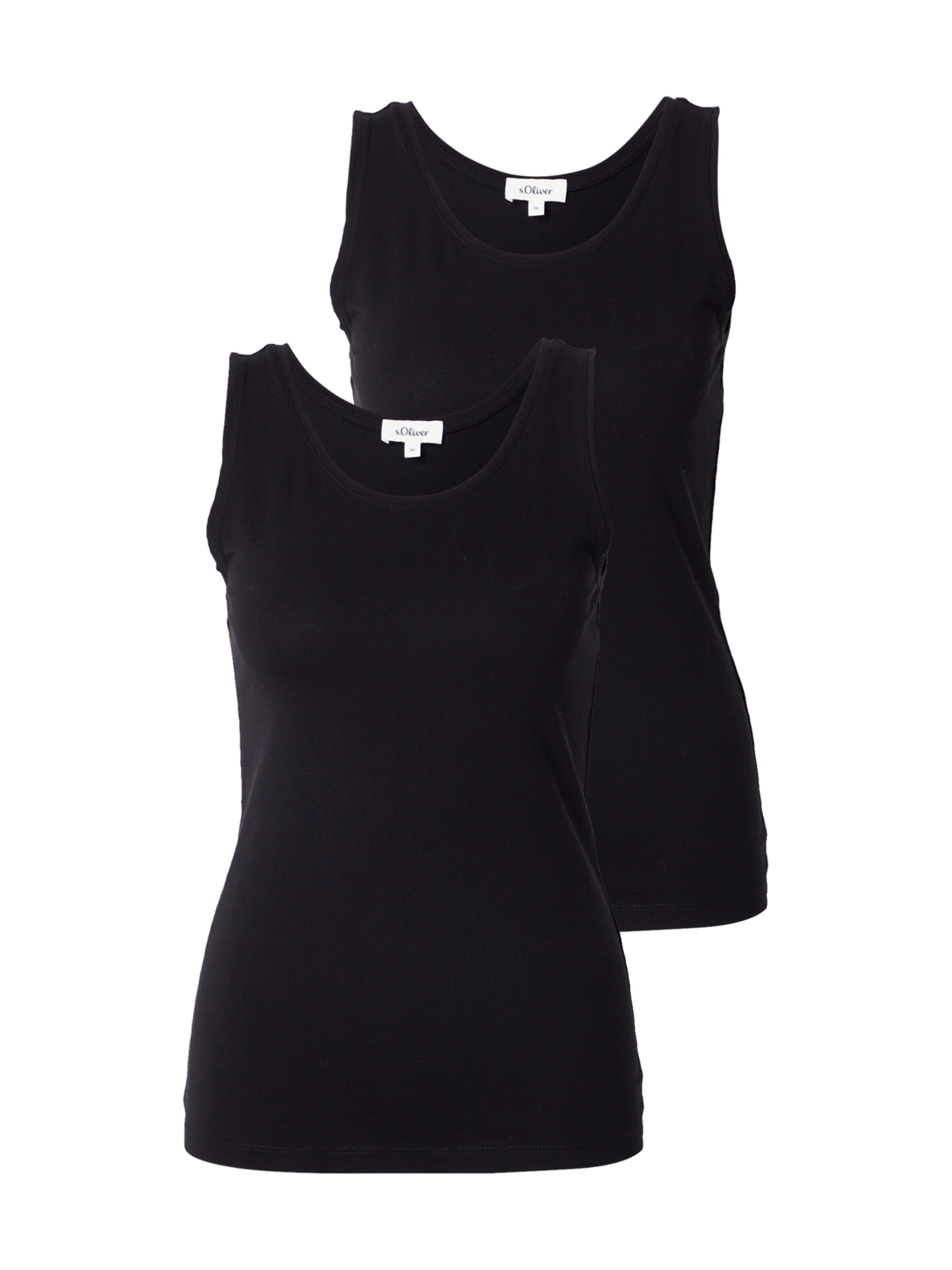 s.Oliver Top in Schwarz: Vorderseite