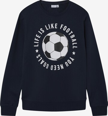 NAME IT Sweatshirt 'Fußball' in Blau: predná strana