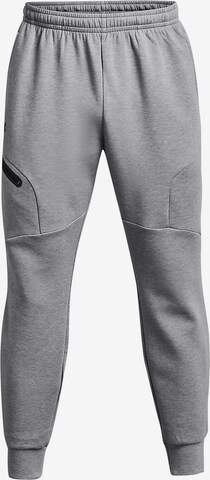 Effilé Pantalon de sport 'Unstoppable' UNDER ARMOUR en gris : devant