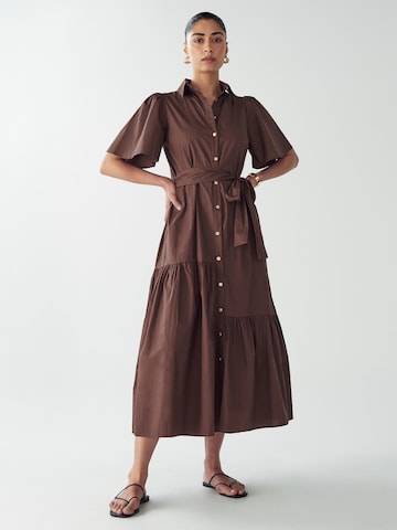 Willa Blousejurk 'Bea' in Bruin: voorkant
