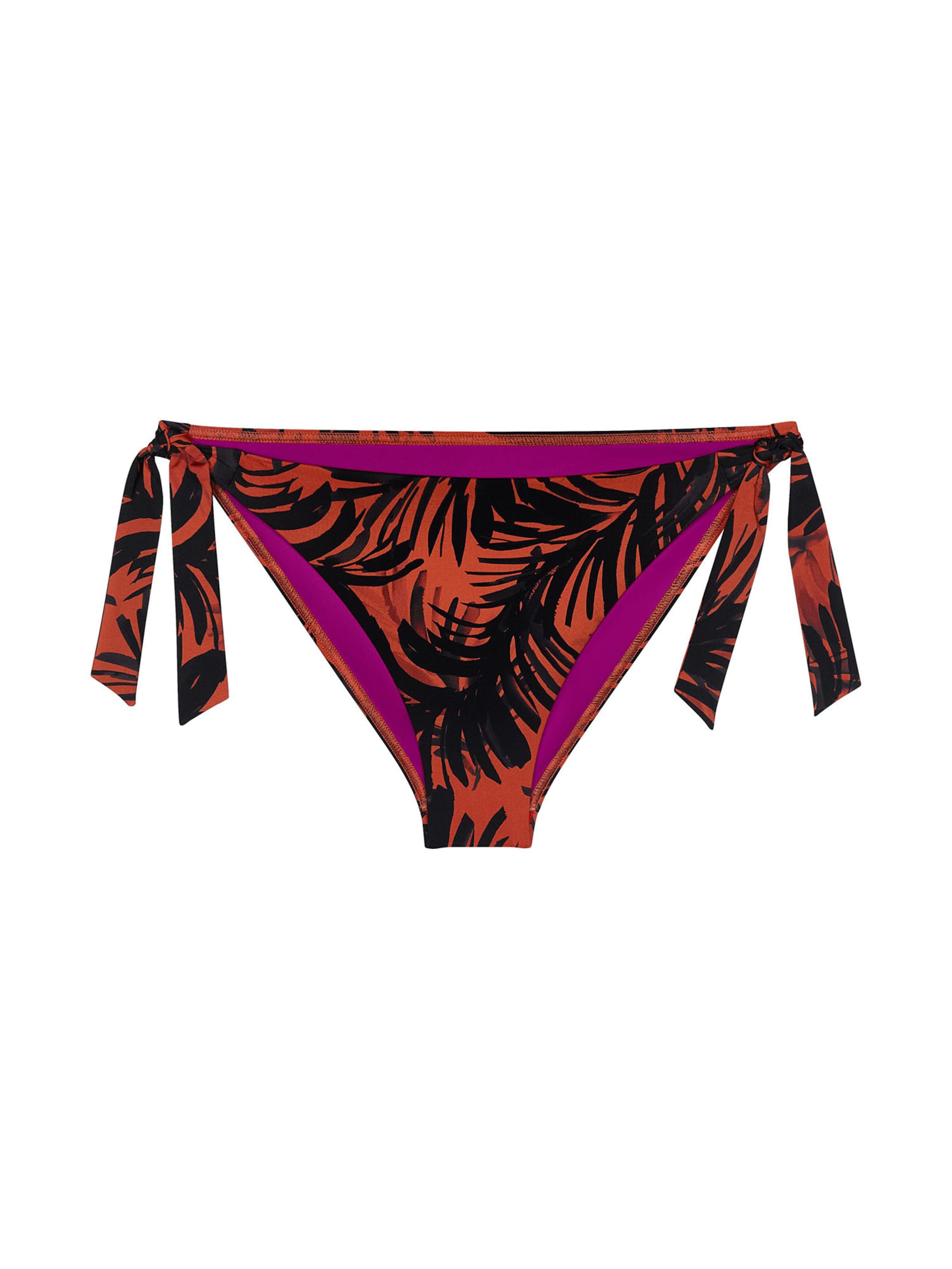 TRIUMPH Tai-Bikinislip ' Red Label Summer Palm ' in Braun: Vorderseite