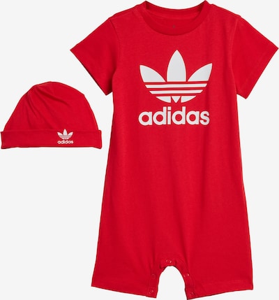 ADIDAS ORIGINALS Komplet 'Gift Set Jumpsuit and' u crvena / bijela, Pregled proizvoda