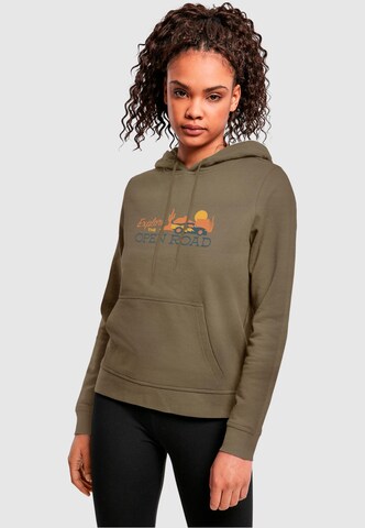 ABSOLUTE CULT Sweatshirt 'Cars - Explore The Open Road' in Green: front
