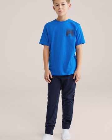 WE Fashion Pyžamo – modrá: přední strana