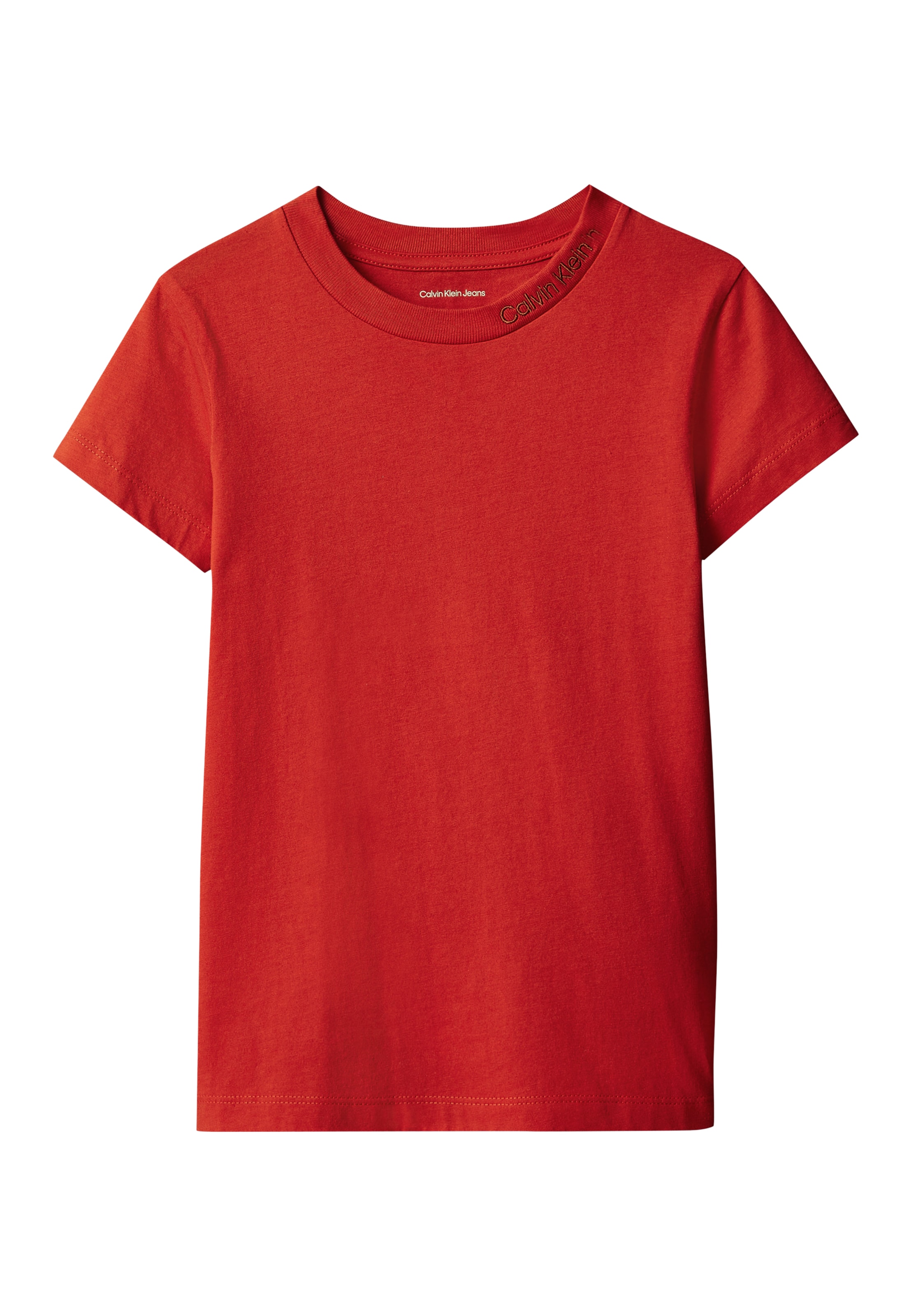 Tricou de la Calvin Klein Jeans pe roșu: față