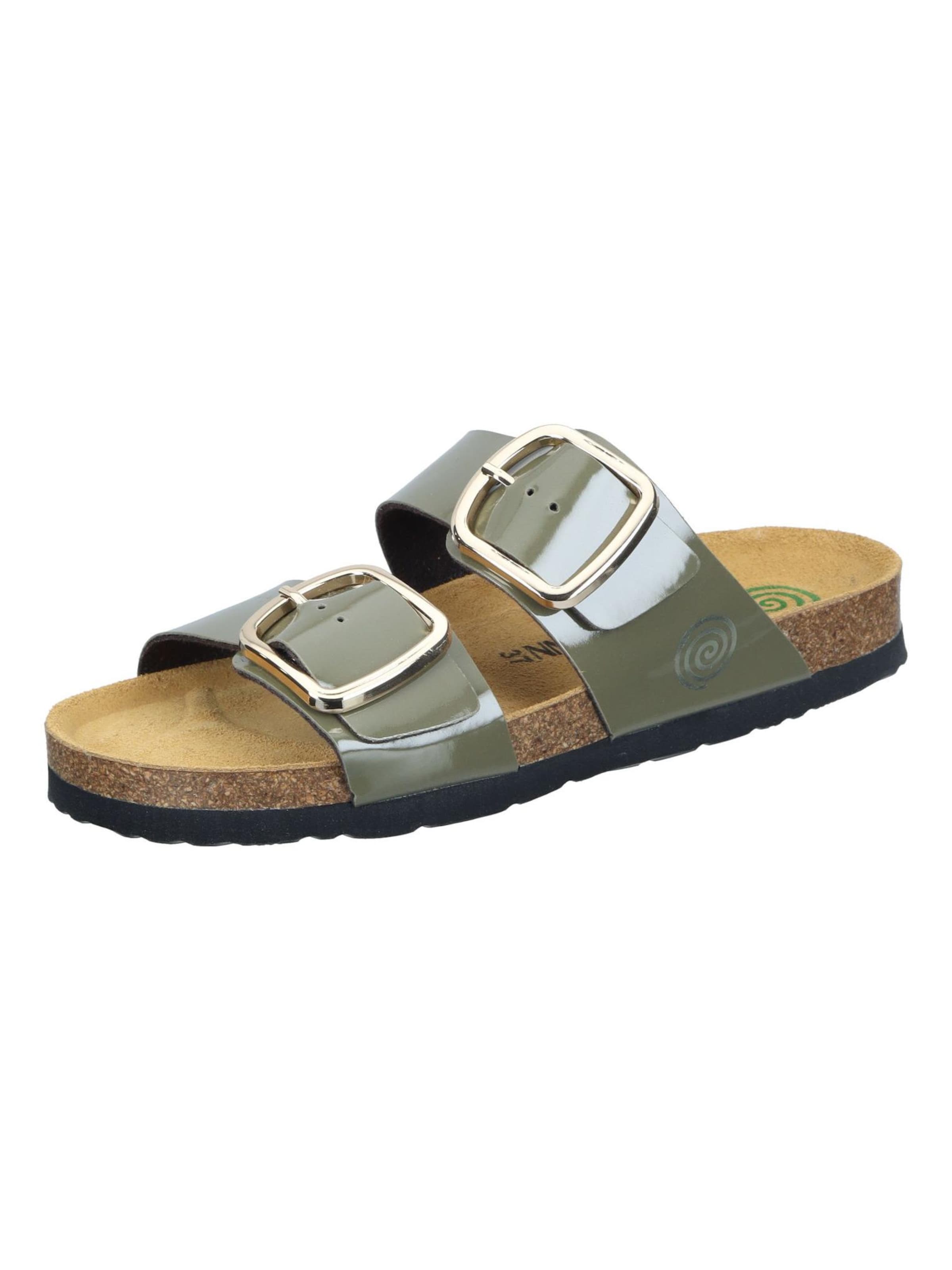 DR. BRINKMANN Mules 'BONILLO' in Green: front