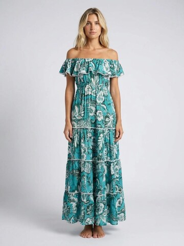 Miss June - Vestido 'Robe Longue Erica' em azul: frente