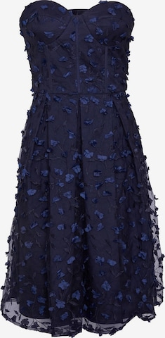 Chi Chi London Šaty 'Bestickt' - Modrá: predná strana