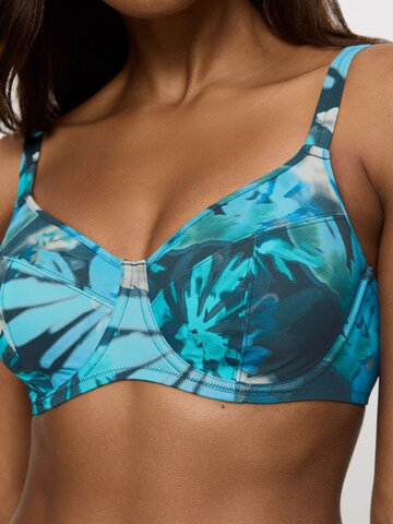 TRIUMPH Bralette Bikini Top ' Summer Fleur ' in Blue