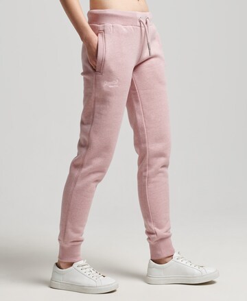 Superdry Tapered Workout Pants in Pink: front