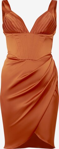 Chi Chi London Dress in Orange: front