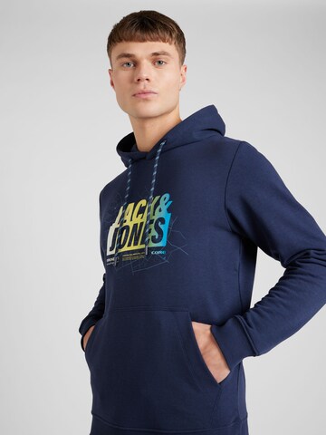 JACK & JONES Sweatshirt 'MAP SUMMER' in Blue