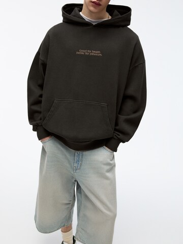 Pull&Bear Sweatshirt in Schwarz