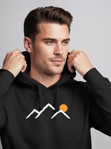 Neverless Sweatshirt 'Mountain Sun' in Black