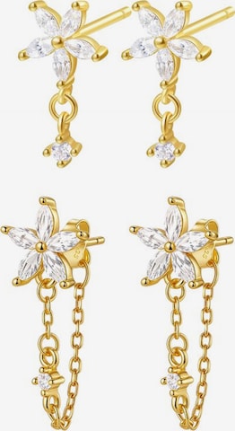 Orecchini 'Daisy Glow' di Hey Happiness in oro: frontale